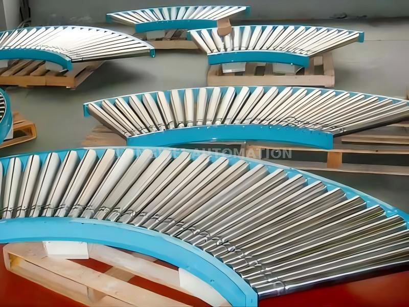 中量Oベルト駆動カーブローラーコンベヤ