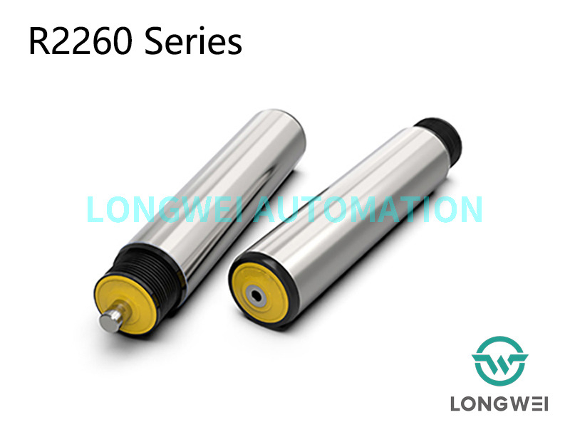 Oリングプーリー丸ベルト駆動スチールコンベヤローラー 