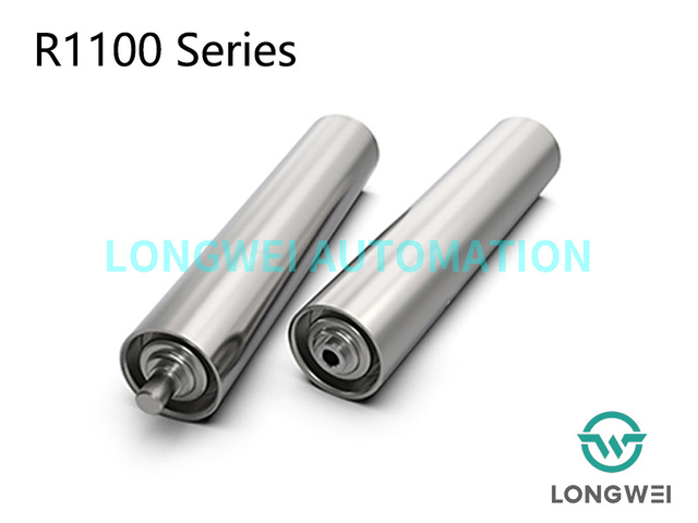 鋼製ベアリングハウス付き軽/中型重力コンベヤローラー