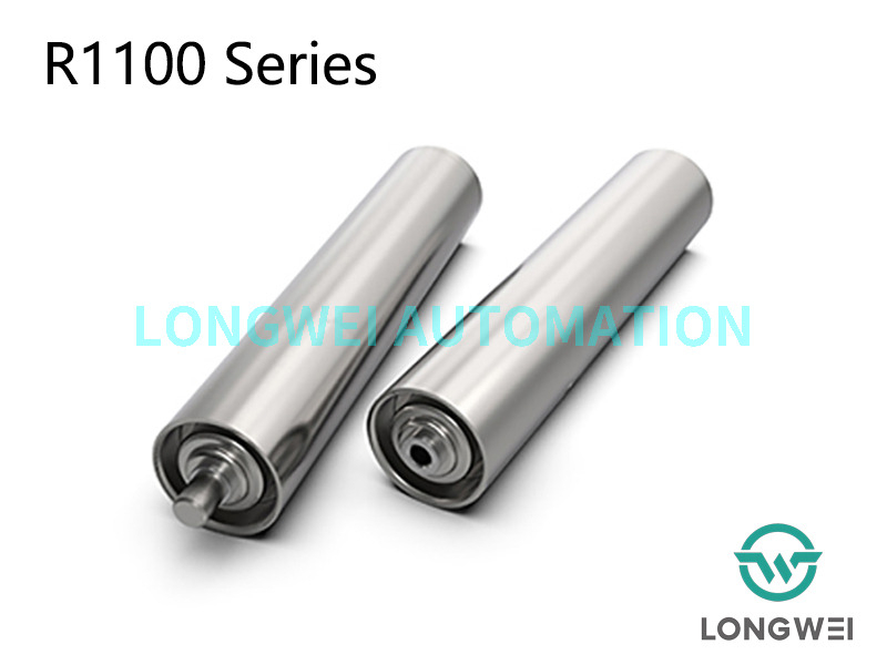 鋼製ベアリングハウス付き軽/中型重力コンベヤローラー