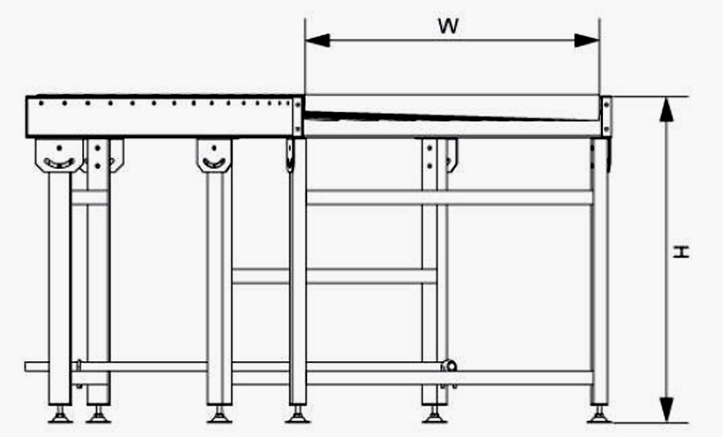 gravity curved roller conveyor 重力カーブローラーコンベア
