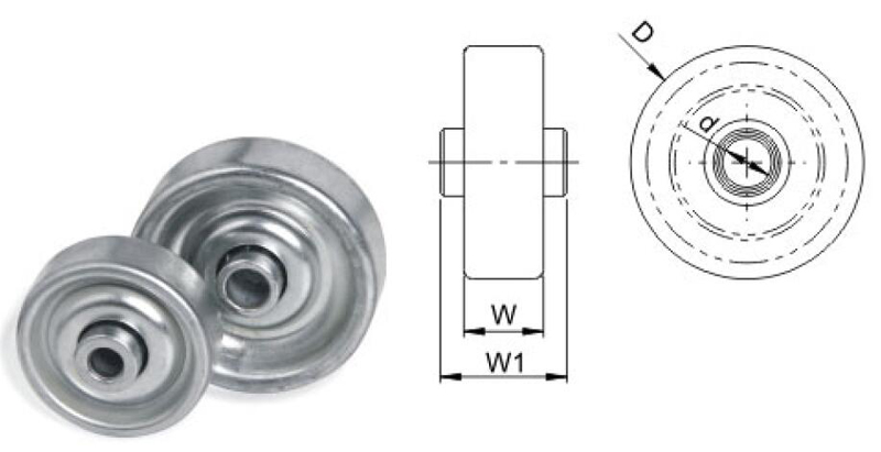 スチールスケートホイール