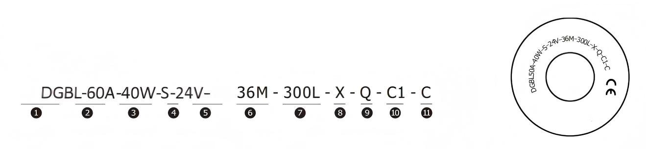 DGBL60Aモーター駆動ローラーモデルの選択