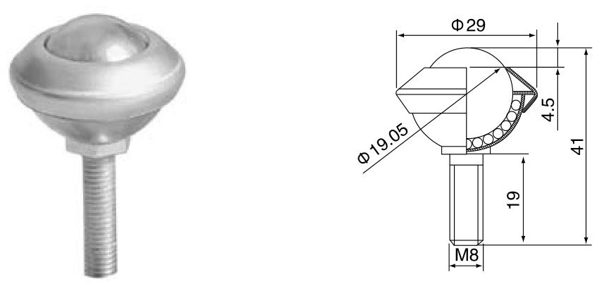 ボルト固定ボール転送ユニット