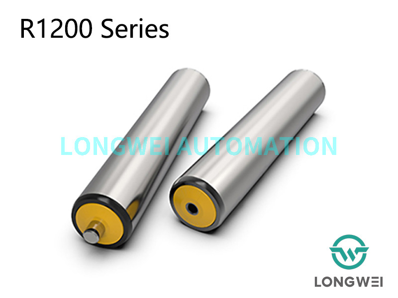 プラスチックベアリングハウス付きユニバーサル重力スチールコンベヤローラー