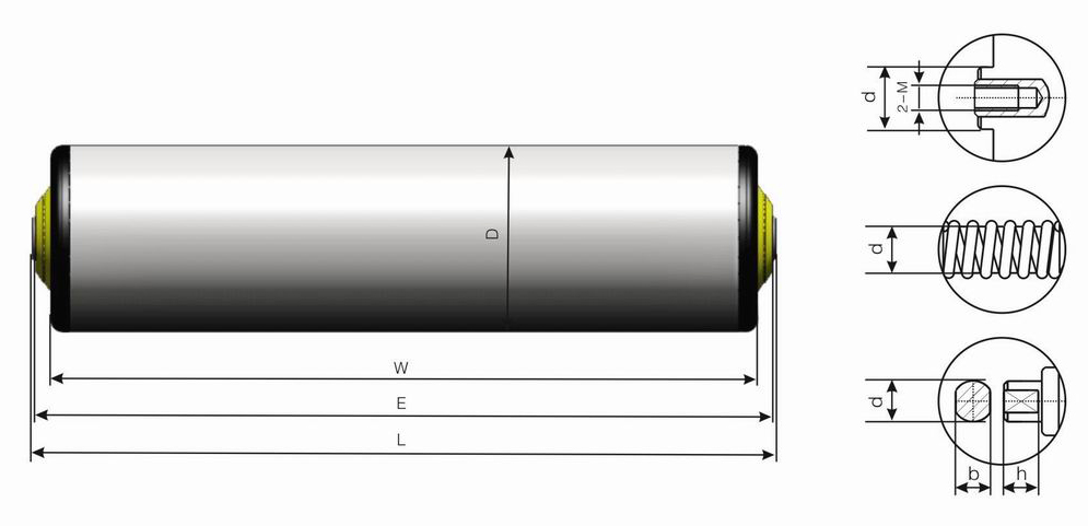 ユニバーサル重力コンベアローラー 