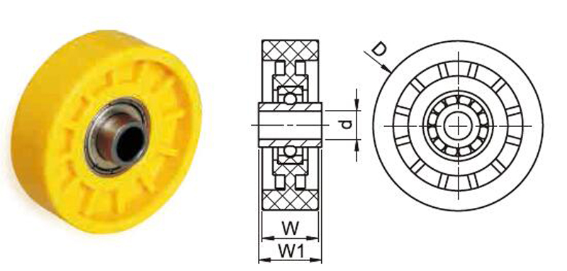 プラスチックスケートホイール