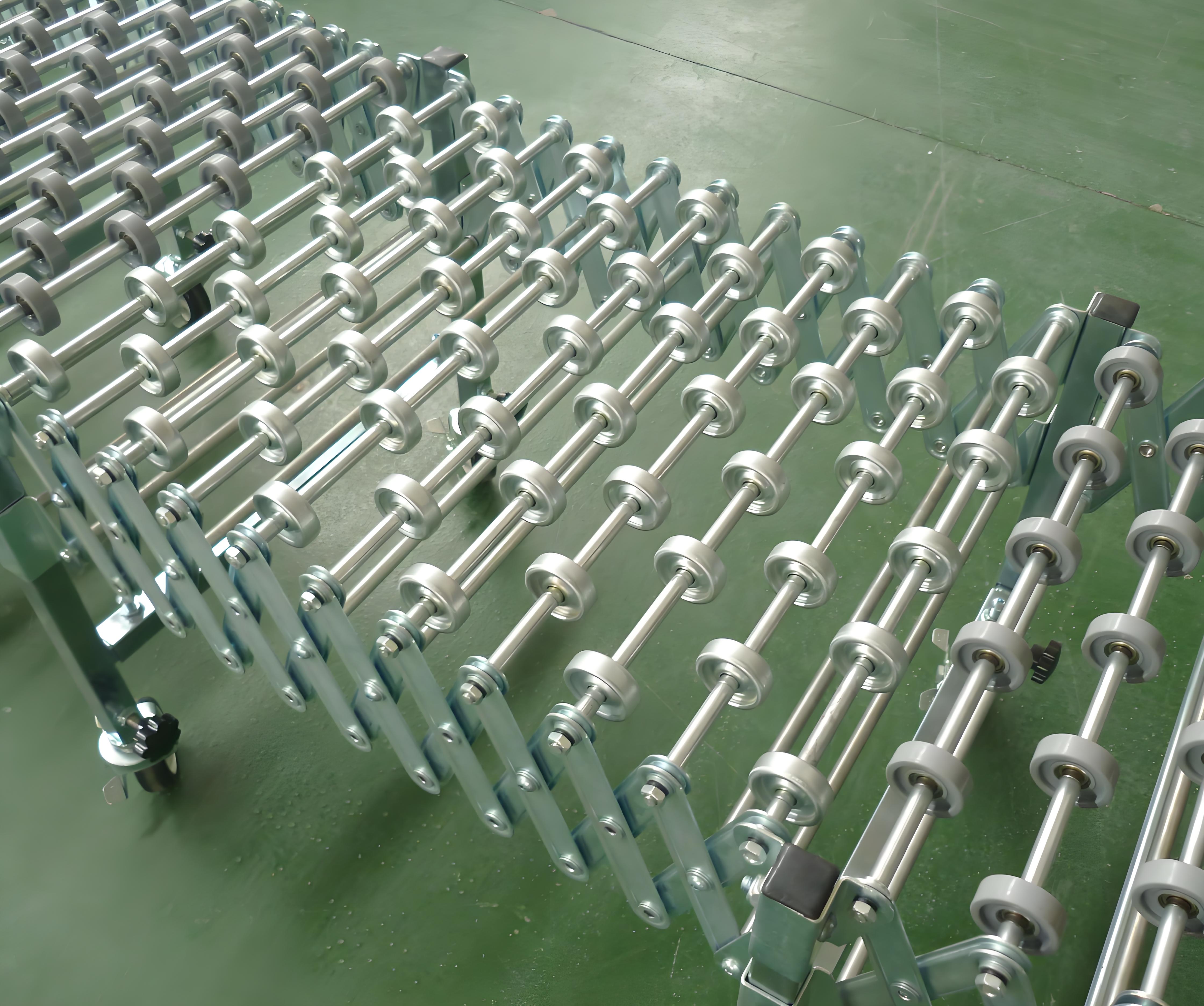 スチールスケートホイールフレキシブル拡張可能なコンベア