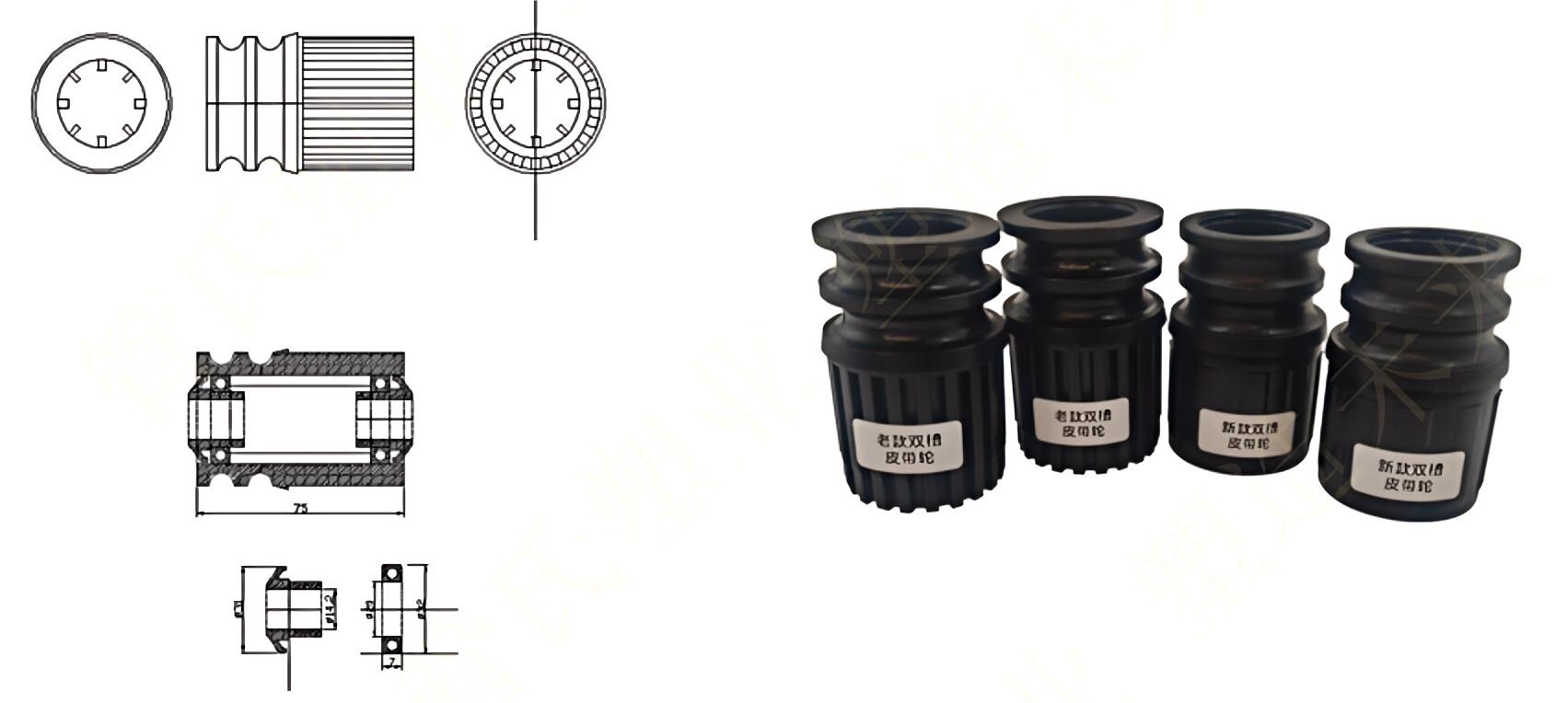 コンベアローラー二重溝プーリー