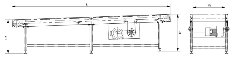 傾斜ベルトコンベア
