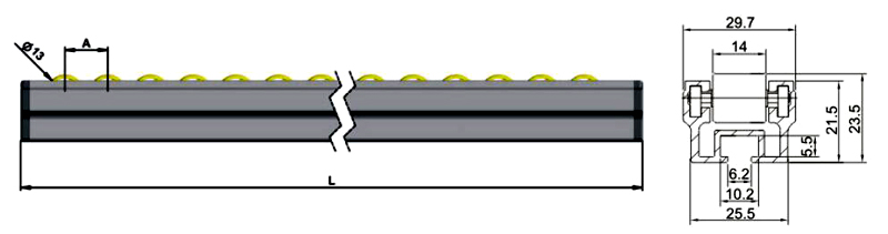 カートンフローホイールトラック