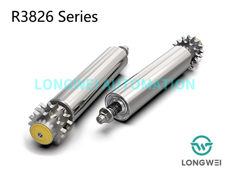 複列スチールスプロケット調整可能なアキュムレーションコンベヤローラー